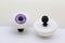 45mm Domed Puppet Eyes with Cabachon Iris - PURQUOISE